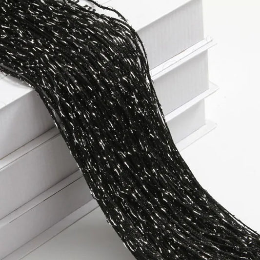 Elegante Silbergraue Quastenvorhang - 100x200cm