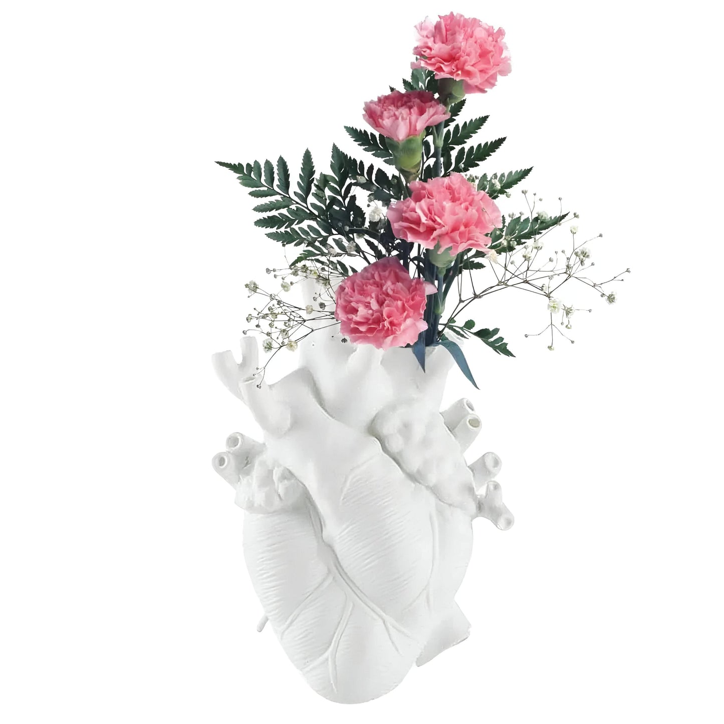 Herzförmige Harzblumenvase