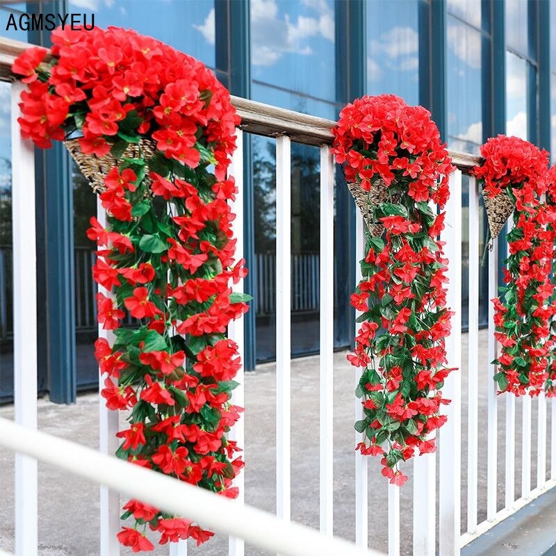 Bunte künstliche Seide violett Efeu hängen Blume für Girlande Wand
