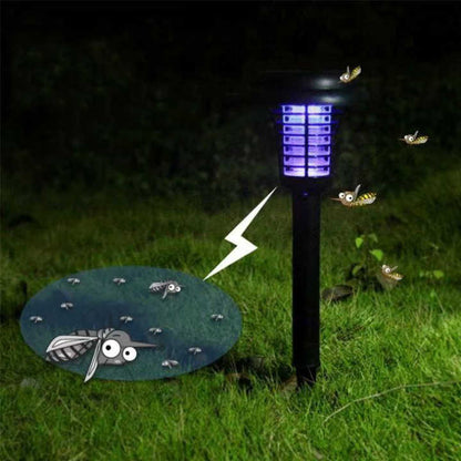 Sandsberg | Solar Insektenvernichter mit LED Licht – Wasserdichte Gartenleuchte zur Mückenabwehr