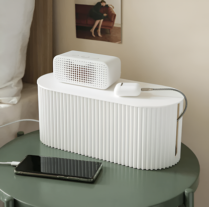 Sandsberg | Elegante Kabelorganisatoren Box – Minimalistische Kabelaufbewahrung in sanften Macaron Farben