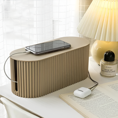 Sandsberg | Elegante Kabelorganisatoren Box – Minimalistische Kabelaufbewahrung in sanften Macaron Farben