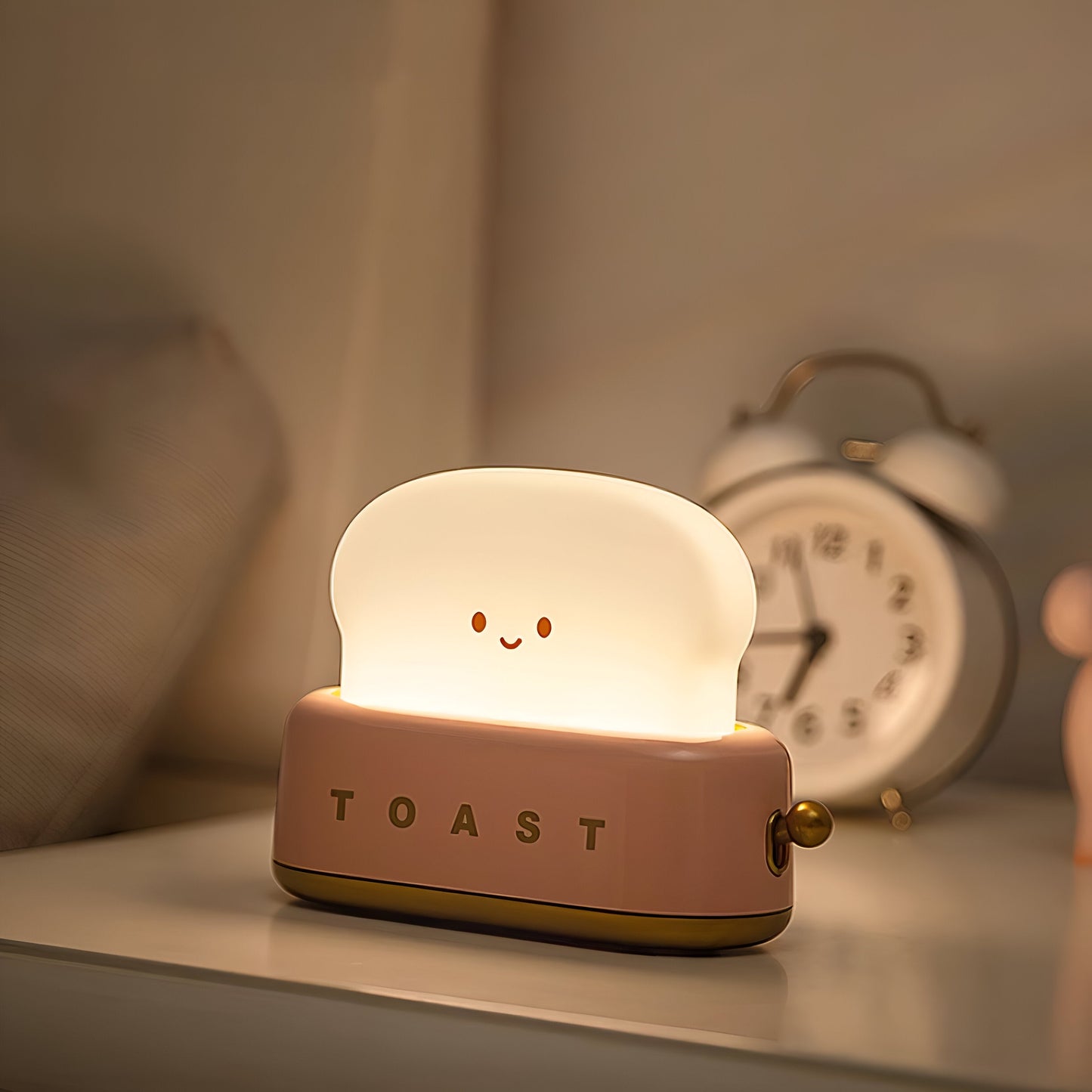 Sandsberg | TinyToast Tischlampe – Tragbare toasterförmige Nachtlicht mit dimmbarer LED & USB-Anschluss