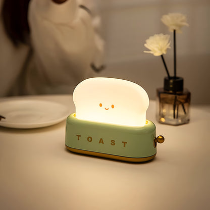 Sandsberg | TinyToast Tischlampe – Tragbare toasterförmige Nachtlicht mit dimmbarer LED & USB-Anschluss