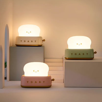 Sandsberg | TinyToast Tischlampe – Tragbare toasterförmige Nachtlicht mit dimmbarer LED & USB-Anschluss