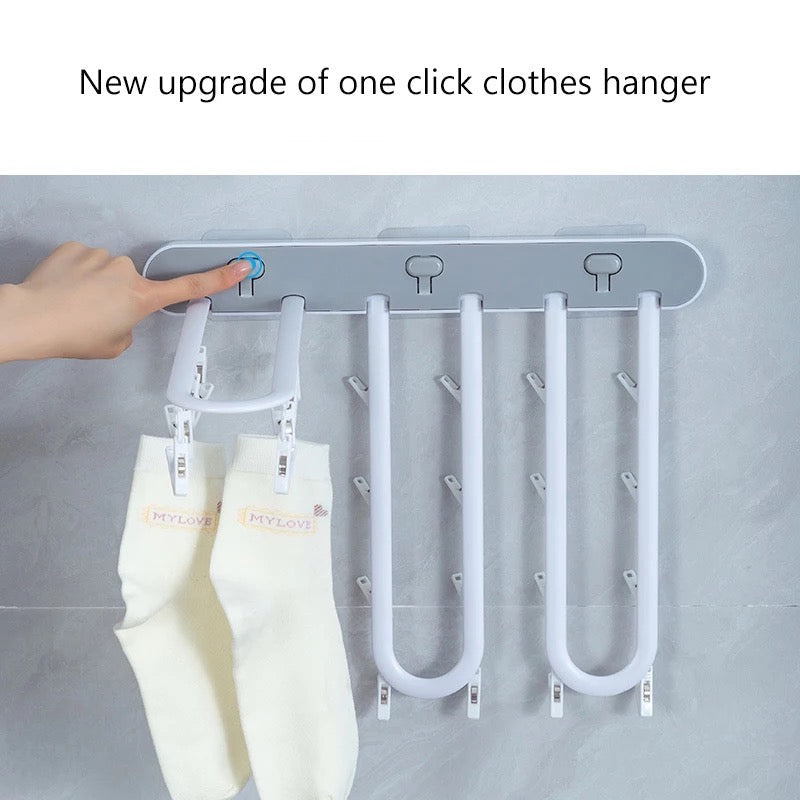 Faltbarer Trockenständer, Multi-Clips Wandmontage Kleiderbügel