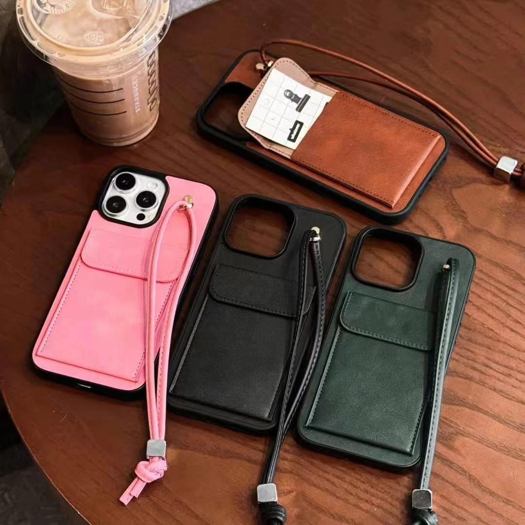 Sandsberg | Leder Wallet Case für iPhone mit Schnurhalter