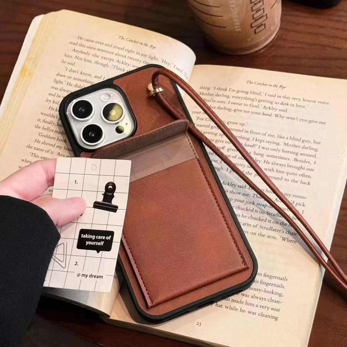 Sandsberg | Leder Wallet Case für iPhone mit Schnurhalter