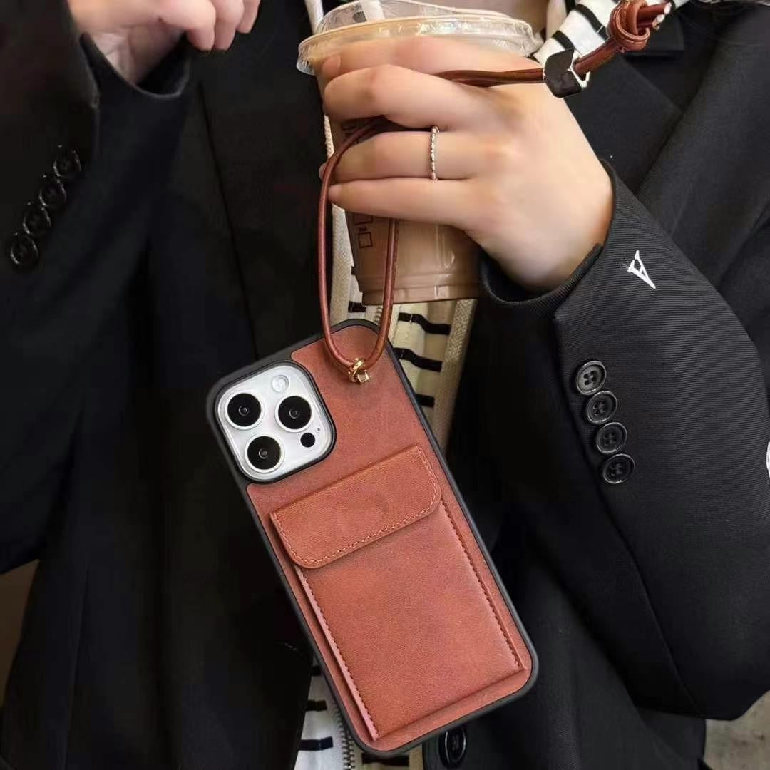 Sandsberg | Leder Wallet Case für iPhone mit Schnurhalter