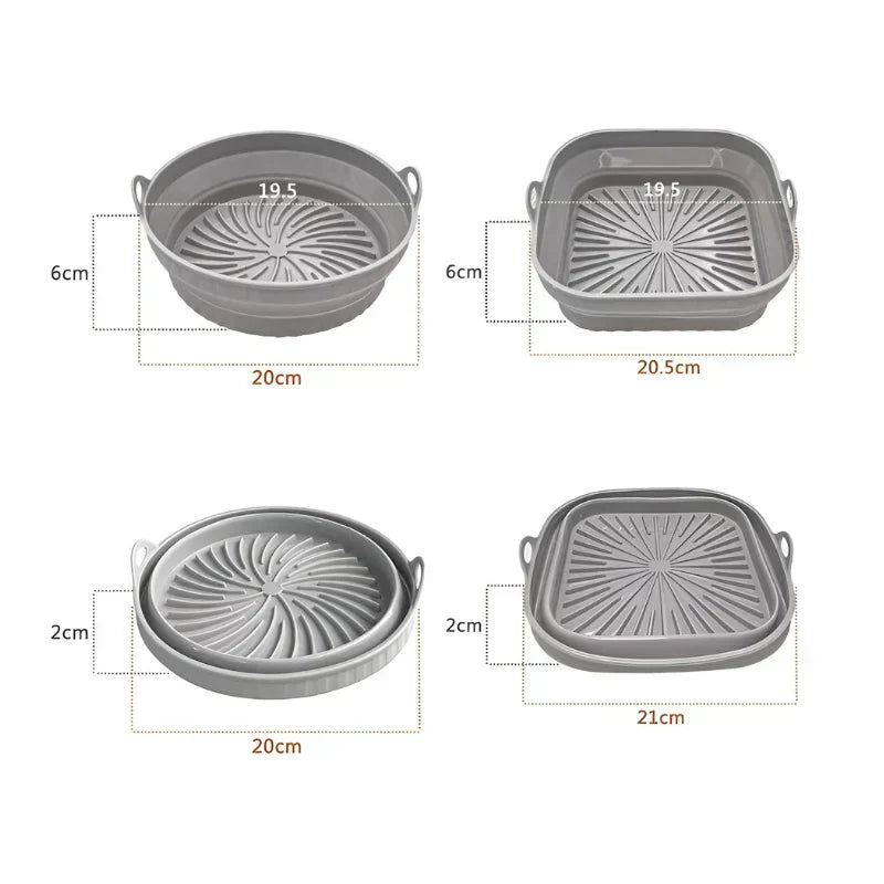 Sandsberg | Hitzebeständiger Silikon-Einsatz für Heißluftfritteusen mit Antihaft-Beschichtung