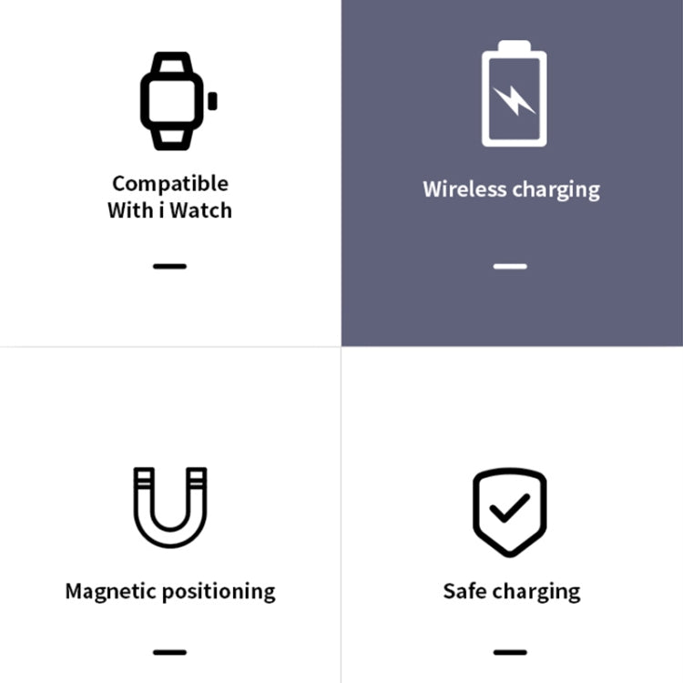 Sandsberg | K02 Universeller Tragbarer Magnetischer Wireless Ladegerät für Apple Watch Series 6 / 5 / SE / 4 / 3 / 2 / 1 (Schwarz)