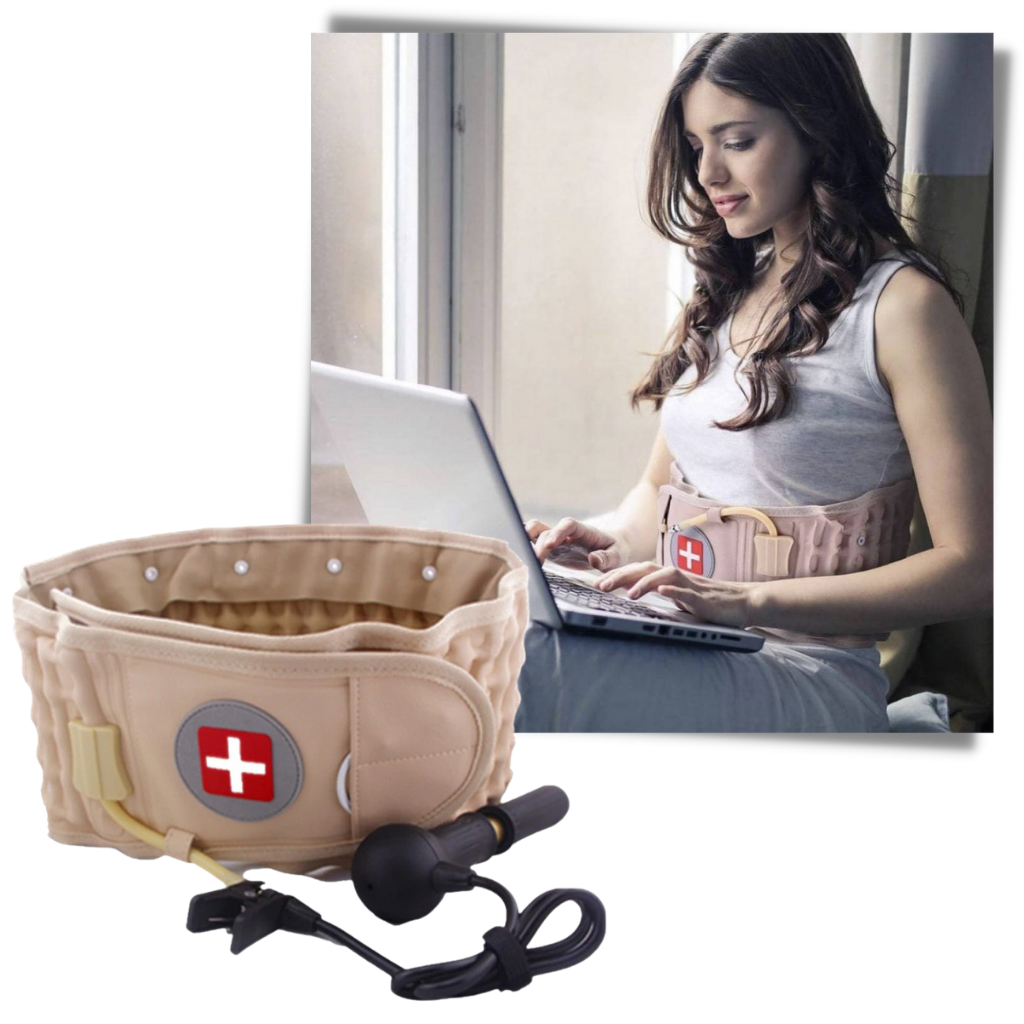 Aufblasbarer Dekompressionsgurt zur Unterstützung des unteren Rückens