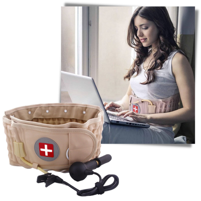 Aufblasbarer Dekompressionsgurt zur Unterstützung des unteren Rückens