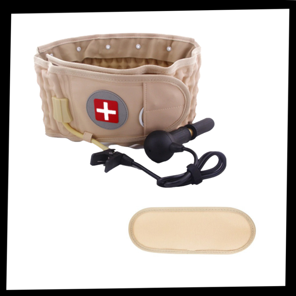 Aufblasbarer Dekompressionsgurt zur Unterstützung des unteren Rückens