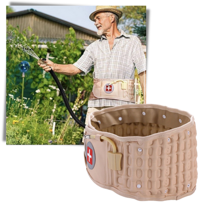 Aufblasbarer Dekompressionsgurt zur Unterstützung des unteren Rückens