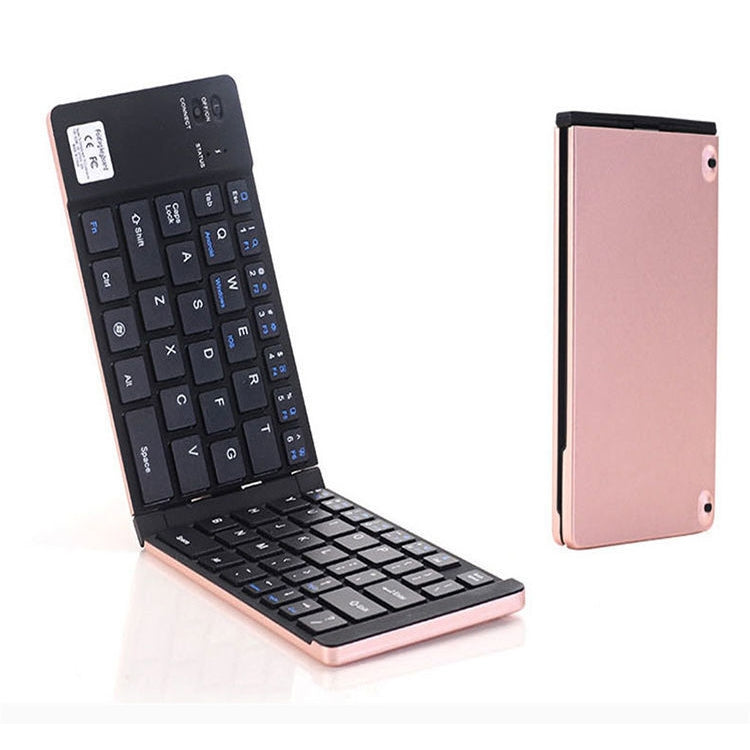 Sandsberg | F66 Klappbare Bluetooth Wireless 66 Tasten Tastatur, Unterstützt Android / Windows / iOS (Roségold)