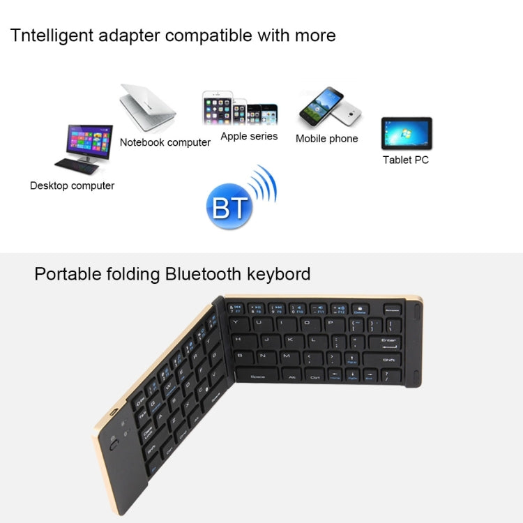Sandsberg | F66 Klappbare Bluetooth Wireless 66 Tasten Tastatur, Unterstützt Android / Windows / iOS (Roségold)