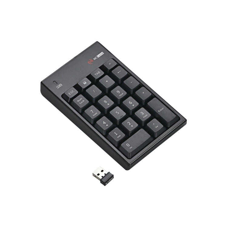 Sandsberg | MC Saite MC-61CB 2.4GHz Wireless Maus + 22-Tasten Zahlenblock Tastatur mit USB-Empfänger Set für Computer PC Laptop (Schwarz)