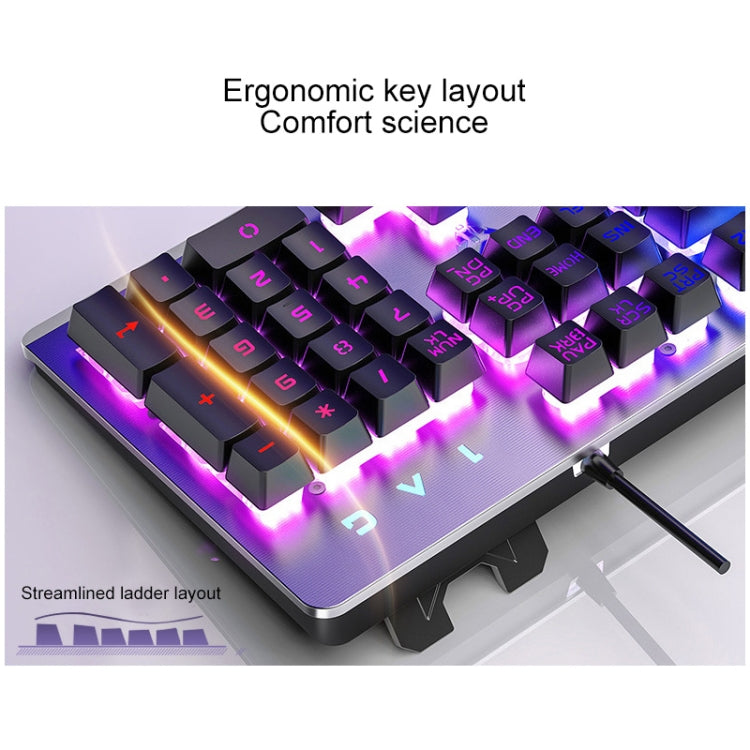 Sandsberg | YINDIAO K002 USB Wired Mechanical Feel Sound Control RGB Backlight Keyboard + Optical Silent Mouse + Headset Set (Schwarz)