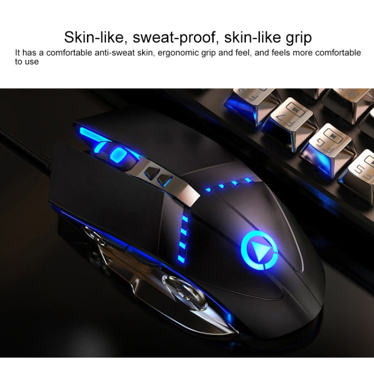 Sandsberg | YINDIAO K002 USB Wired Mechanical Feel Sound Control RGB Backlight Keyboard + Optical Silent Mouse + Headset Set (Schwarz)