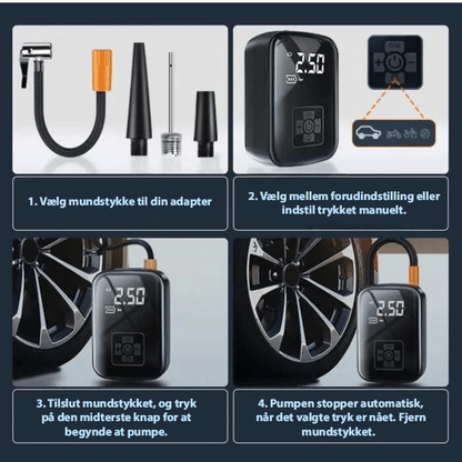 Sandsberg | Tragbare elektrische Luftpumpe für Reifen, Bälle & Matratzen