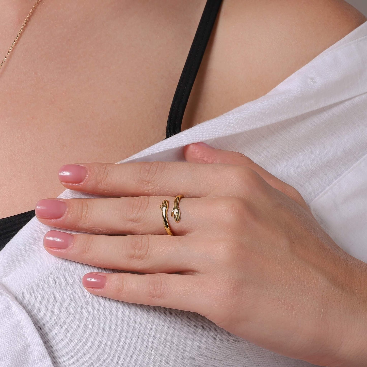 Sandsberg | Jewelance Hugring: Verstellbarer Klemmstil Liebesring