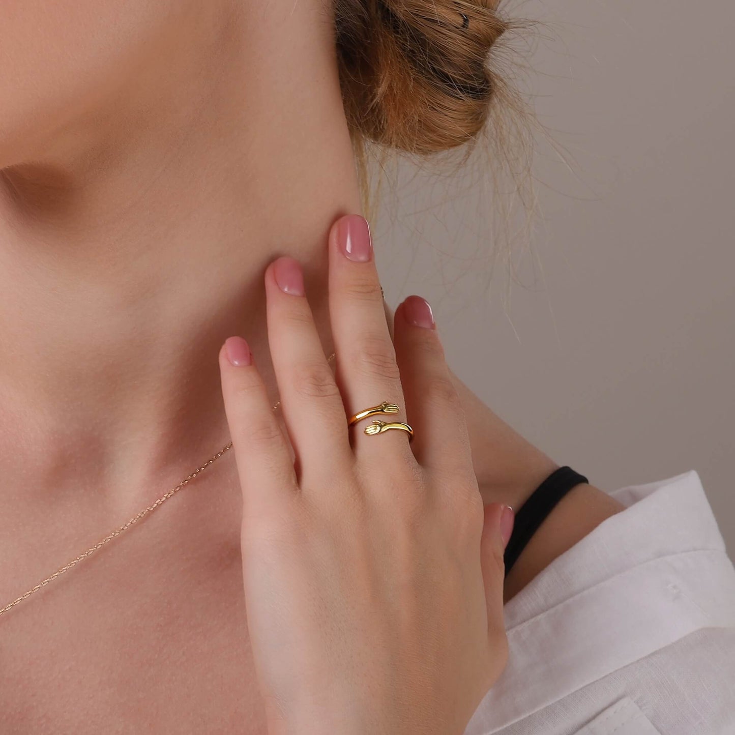 Sandsberg | Jewelance Hugring: Verstellbarer Klemmstil Liebesring