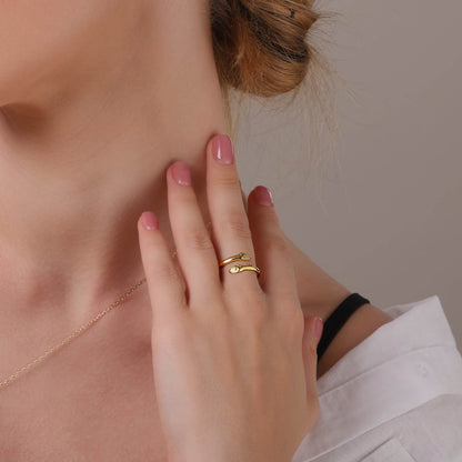 Sandsberg | Jewelance Hugring: Verstellbarer Klemmstil Liebesring
