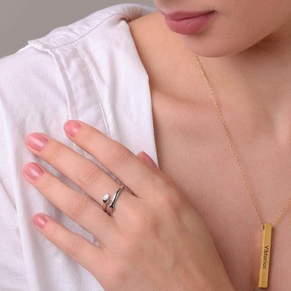Sandsberg | Jewelance Hugring: Verstellbarer Klemmstil Liebesring