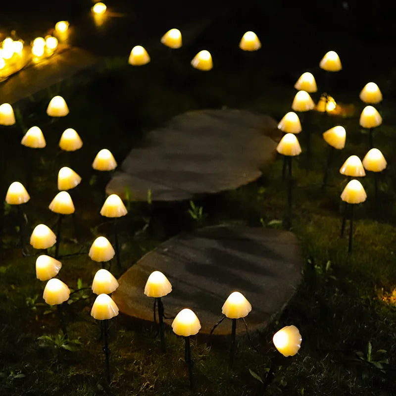 Verzaubernde Pilz-Solar-Außenlampen für magische Gartenbeleuchtung
