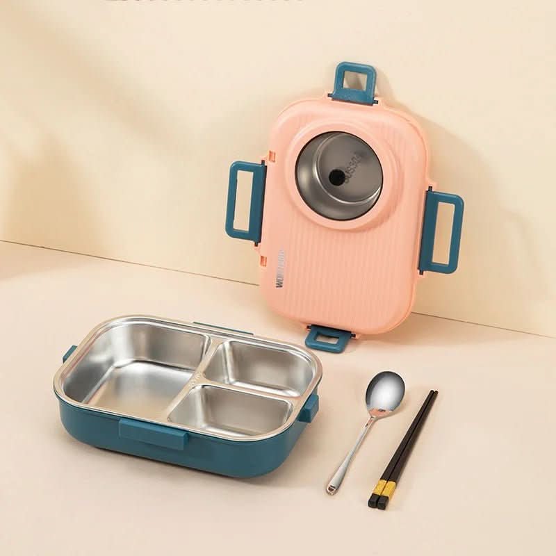 Sandsberg | Edelstahl-Lunchbox mit auslaufsicherem Deckel und 3-Fächer-Trennsystem