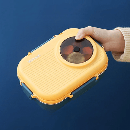 Sandsberg | Edelstahl-Lunchbox mit auslaufsicherem Deckel und 3-Fächer-Trennsystem