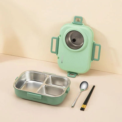 Sandsberg | Edelstahl-Lunchbox mit auslaufsicherem Deckel und 3-Fächer-Trennsystem