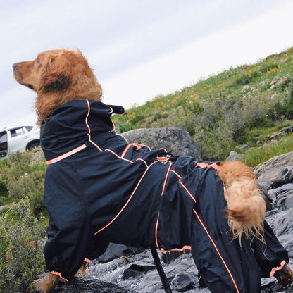 Sandsberg | Hund Outdoor Jacke Wasserdicht Verstellbarer Hunderegenmantel