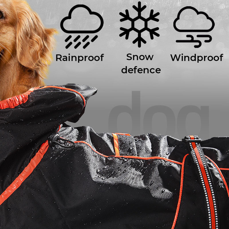 Sandsberg | Hund Outdoor Jacke Wasserdicht Verstellbarer Hunderegenmantel