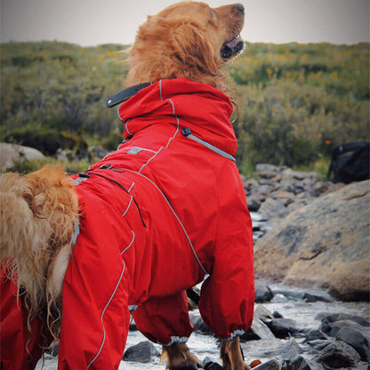Sandsberg | Hund Outdoor Jacke Wasserdicht Verstellbarer Hunderegenmantel