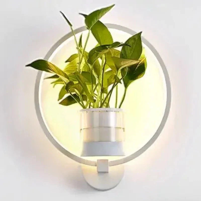 LED-Wandleuchte mit integriertem Pflanzen – Designer-Wandleuchten für Innenräume