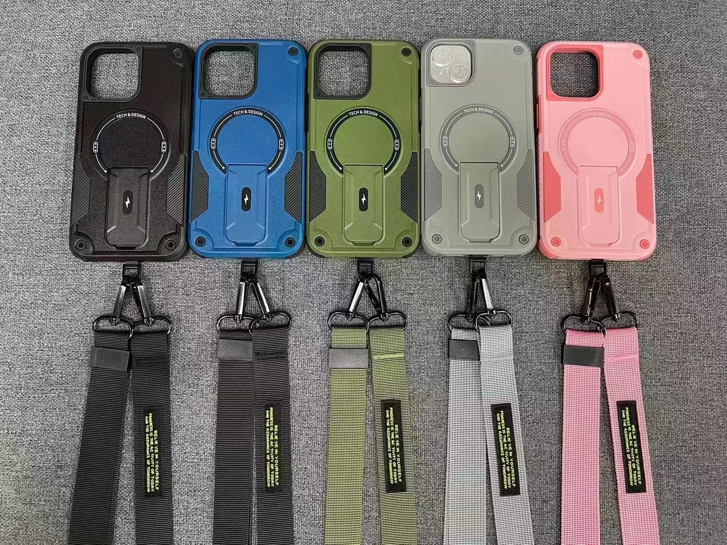 Outdoor-Sport Lange Riem Crossbody Magnetische Halterung Hülle für iPhone