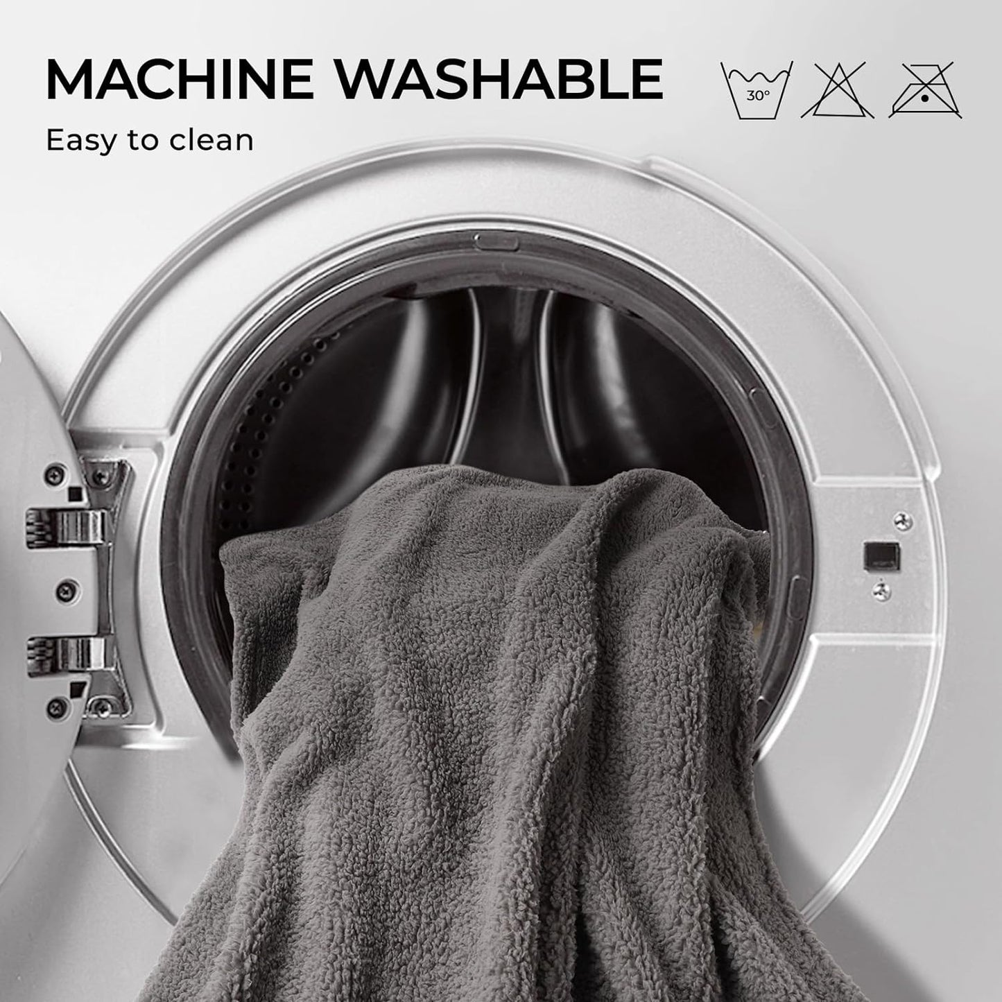 Sandsberg | LoveGuard – Wasserdichtes Paar-Decke | Ultra-weicher Sherpa-Komfort & Auslaufschutz