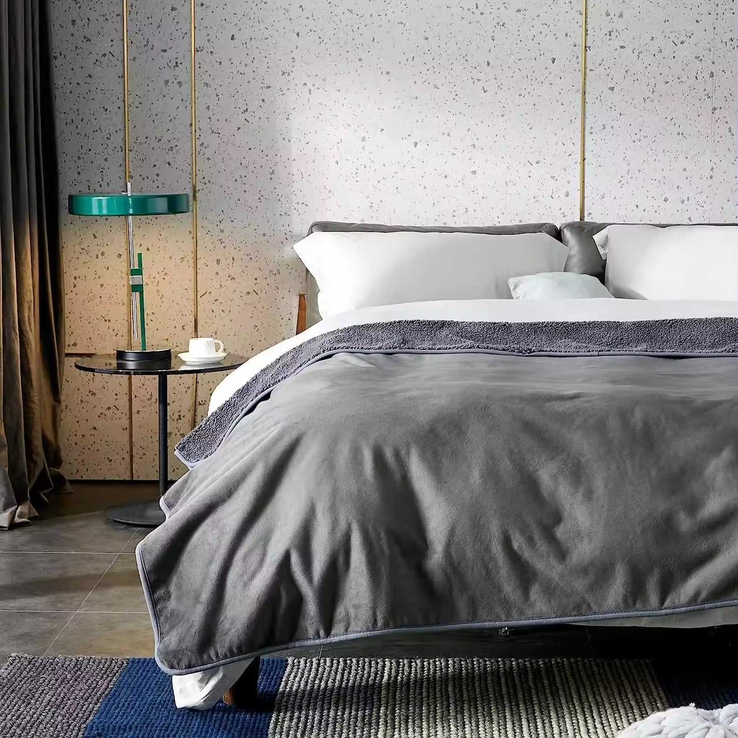 Sandsberg | LoveGuard – Wasserdichtes Paar-Decke | Ultra-weicher Sherpa-Komfort & Auslaufschutz