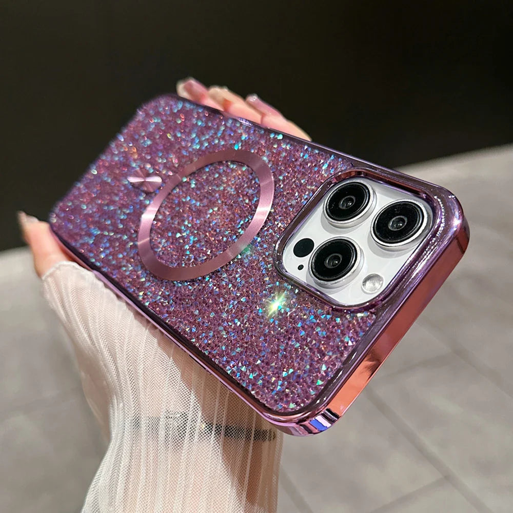 Bling Glitter Magnetische Hülle Für iPhone