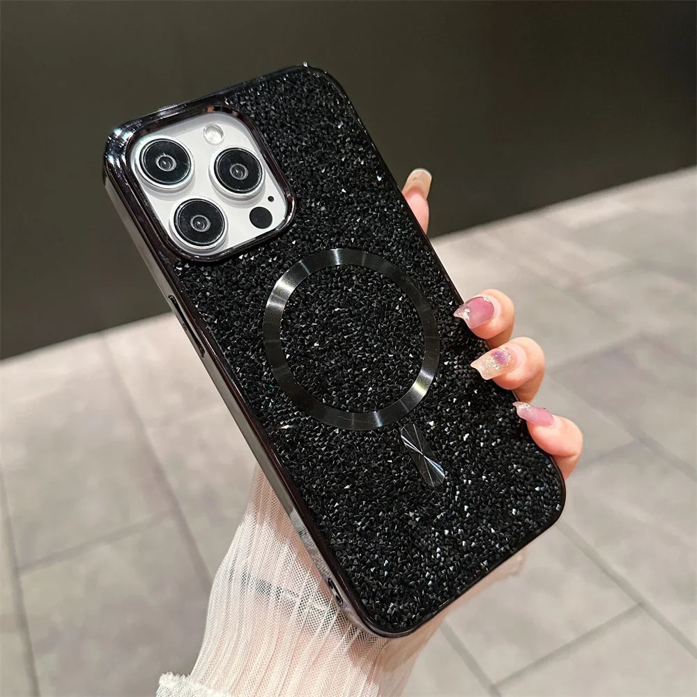 Bling Glitter Magnetische Hülle Für iPhone