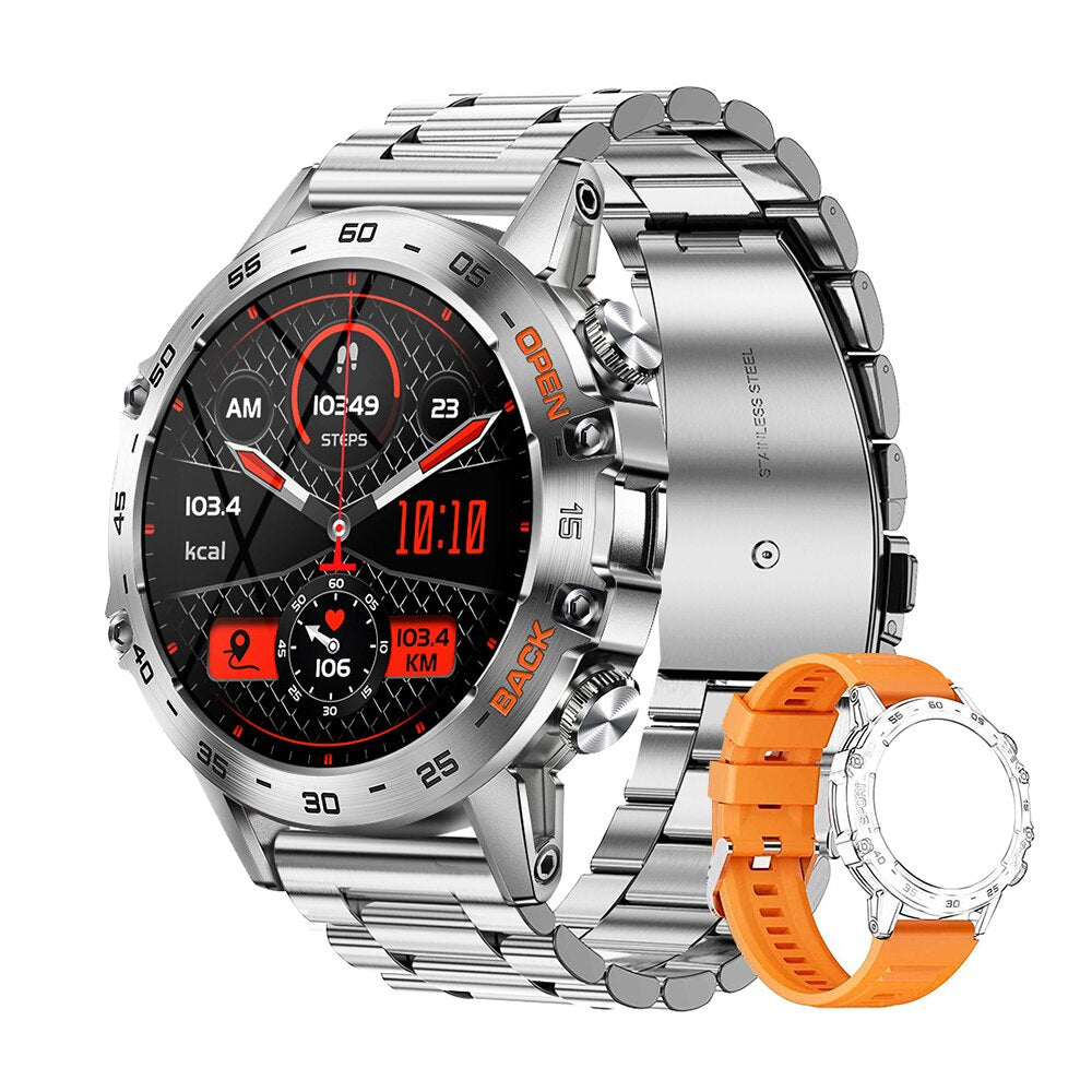 Luxus 1,39" Bluetooth Telefon Smartwatch Männer Sport Fitness Uhren | IP68 Wasserdichte Smartwatch für Xiaomi Android iOS K52 - Smartwatch, Sport, Fitness, wasserdicht