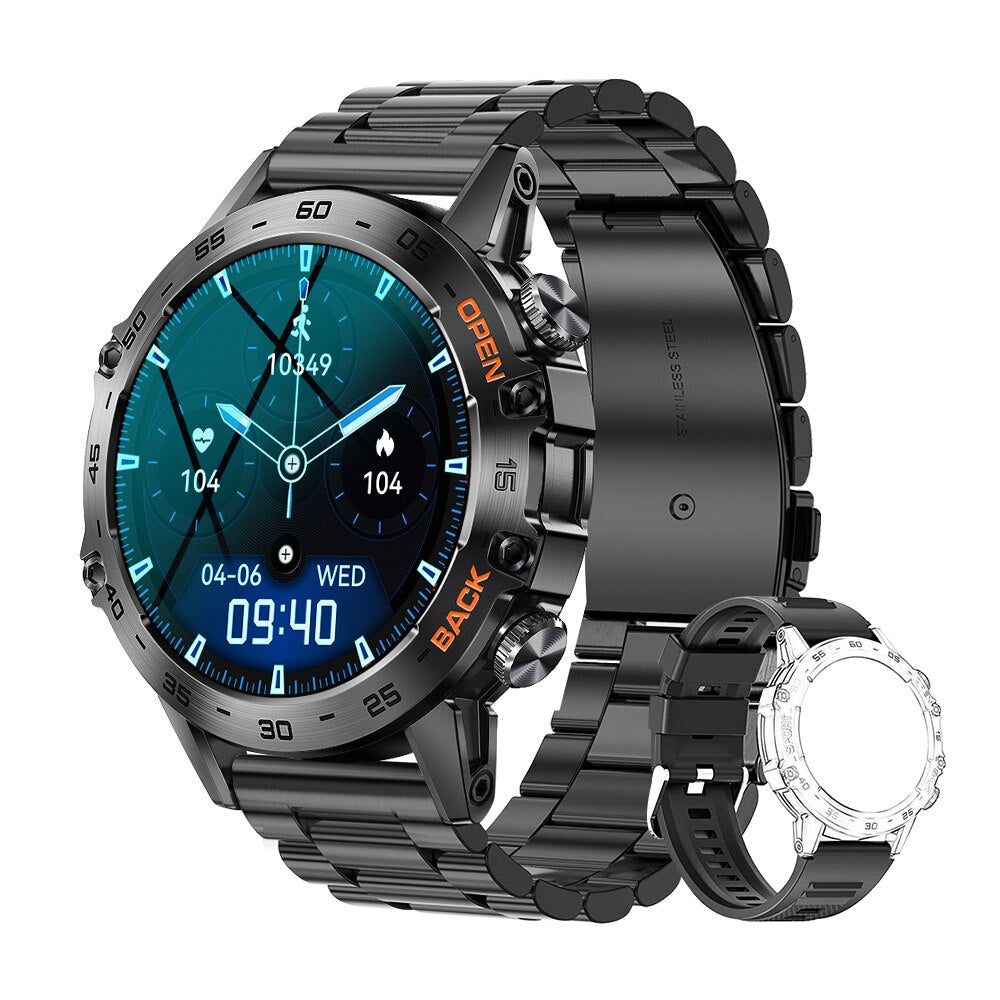 Luxus 1,39" Bluetooth Telefon Smartwatch Männer Sport Fitness Uhren | IP68 Wasserdichte Smartwatch für Xiaomi Android iOS K52 - Smartwatch, Sport, Fitness, wasserdicht