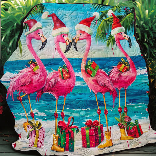 Flamingos und Weihnachtsgeschenke Quilt