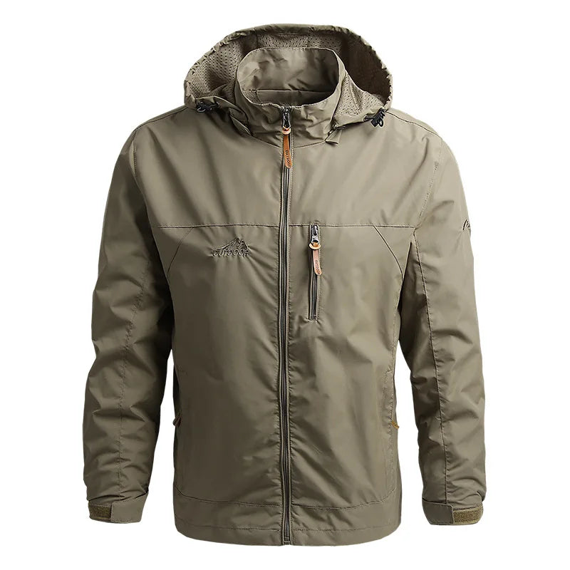 LAWRENCE | Herren Taktische Wasserfeste Jacke | Regenjacke Mit Kapuze | Wasserfeste Kleidung