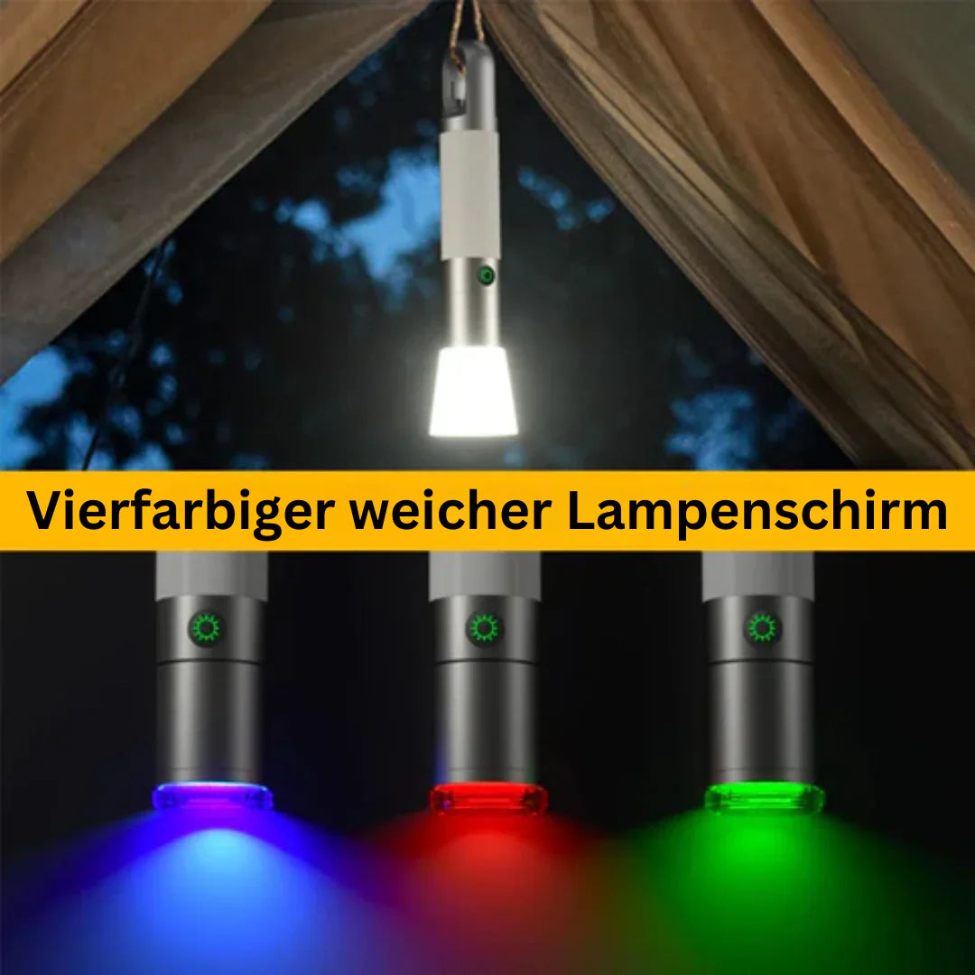 Sandsberg | LED-Taschenlampe mit Mehrfarbfiltern – Wiederaufladbare USB-C Lampe mit Camping- & Notlicht-Funktion