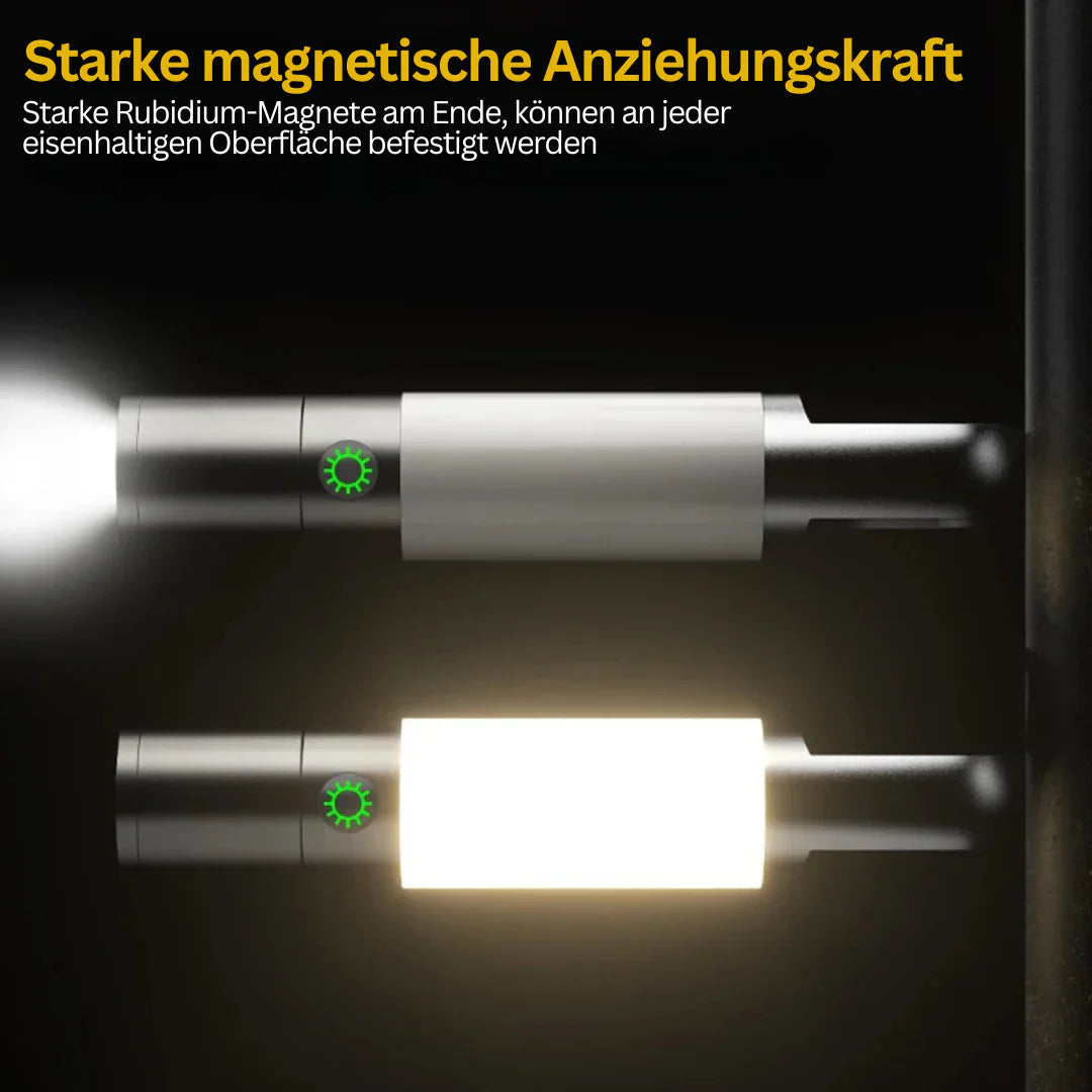 Sandsberg | LED-Taschenlampe mit Mehrfarbfiltern – Wiederaufladbare USB-C Lampe mit Camping- & Notlicht-Funktion