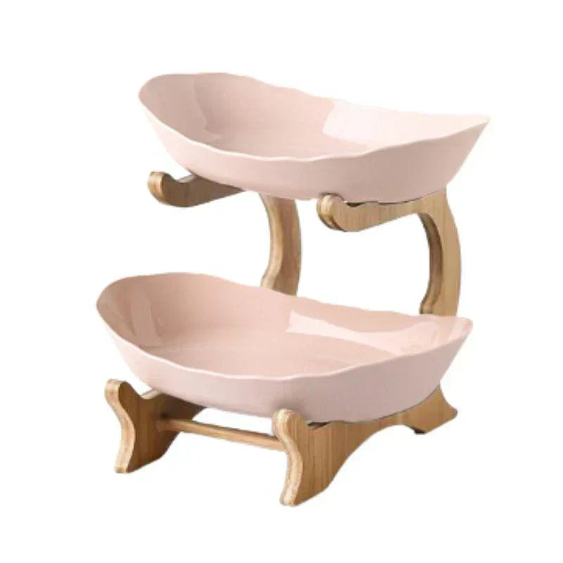 Sandsberg | BambuNest – Modernes Bambus-Obstkorb mit abnehmbaren Tabletts & Mehrere Ebenen Design