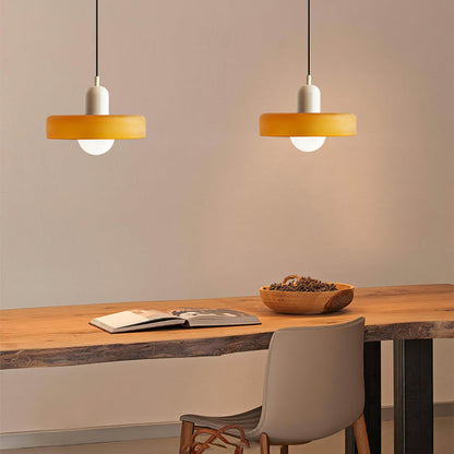 Sandsberg Pendelleuchte aus farbigem Glas | Elegante Hängeleuchte im Bauhaus-Stil | Designlampe für Wohnzimmer & Esszimmer